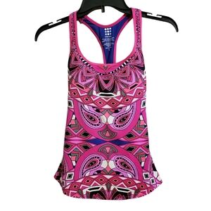 Title Nine Pink Patterned Activewear Top